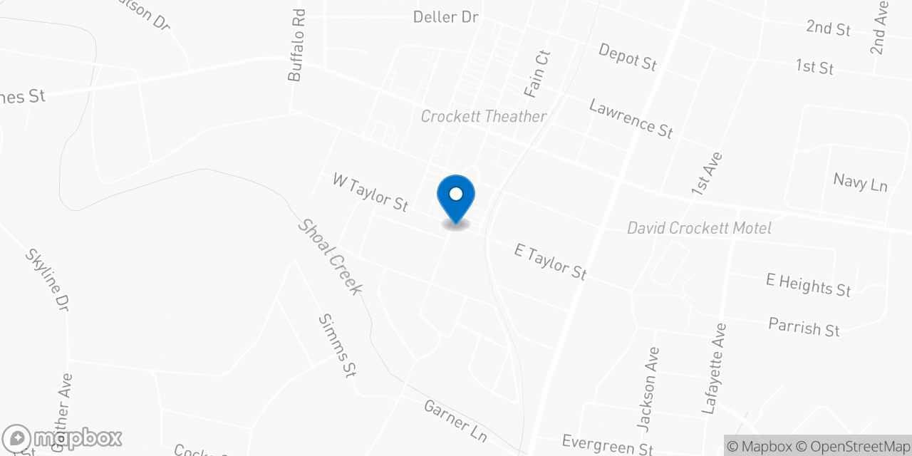 Map showing the location of the Social Security office in Lawrenceburg, TN