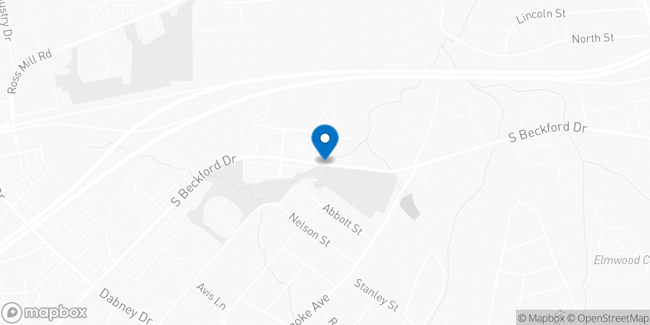 Map showing the location of the Social Security office in Henderson, NC