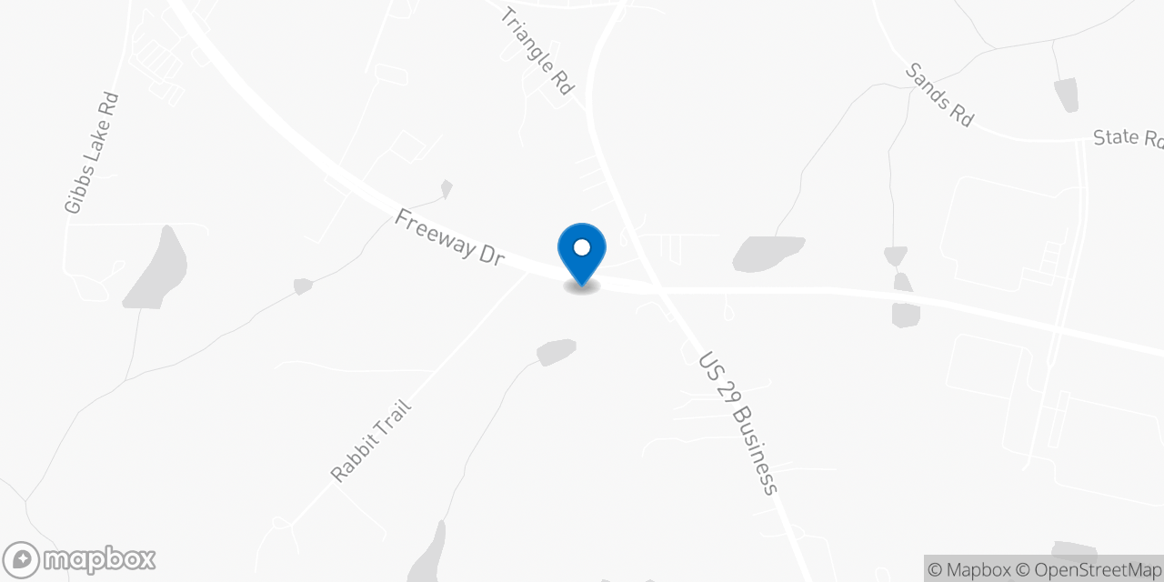 Map showing the location of the Social Security office in Reidsville, NC