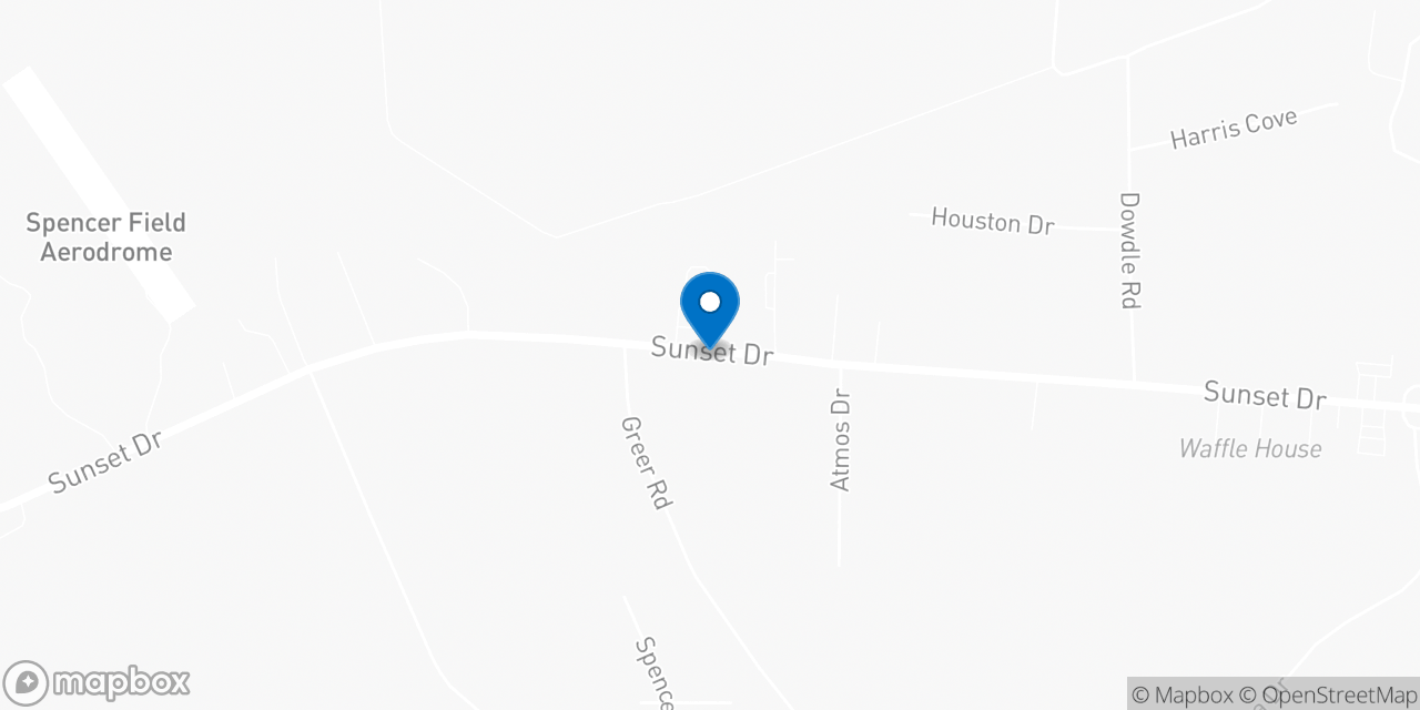 Map showing the location of the Social Security office in Grenada, MS