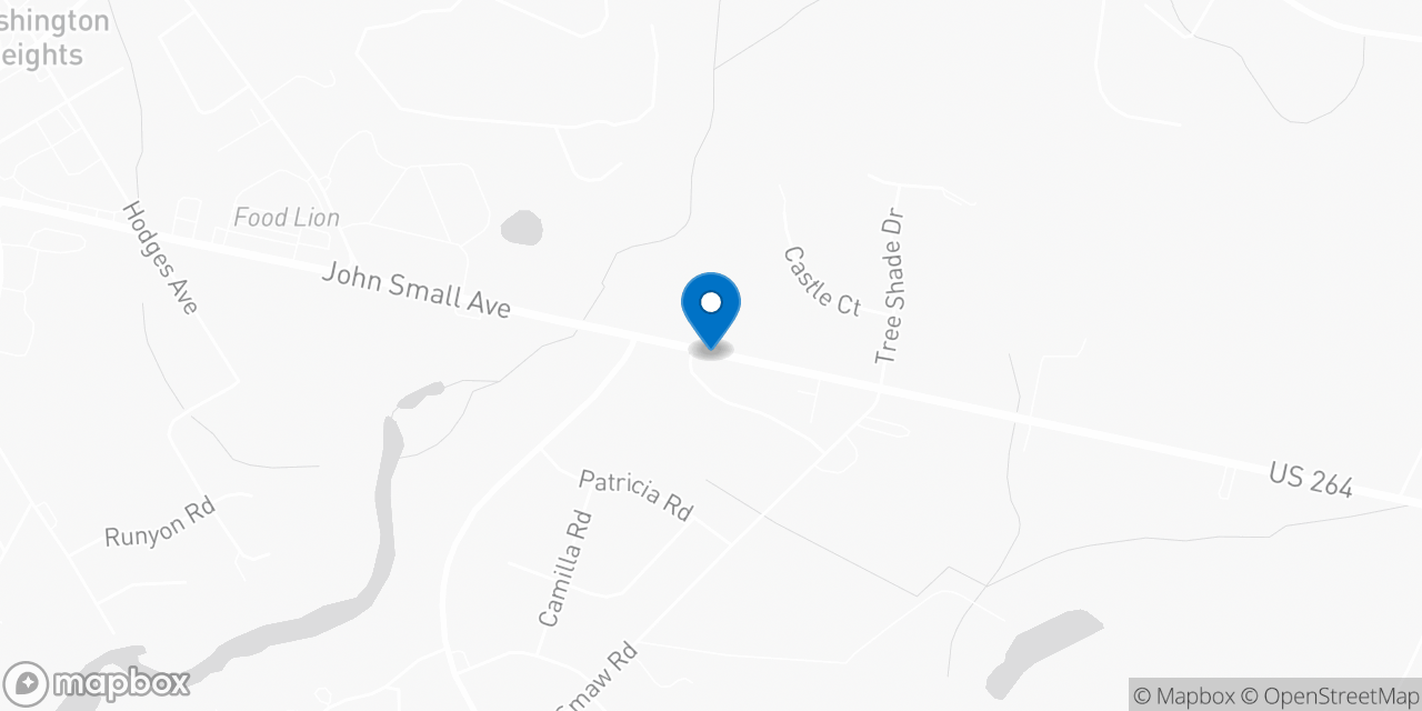 Map showing the location of the Social Security office in Washington, NC