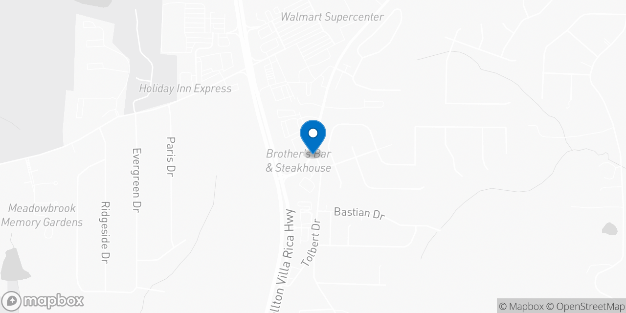 Map showing the location of the Social Security office in Villa Rica, GA
