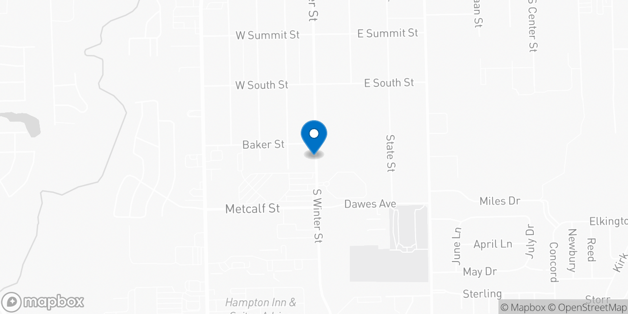 Map showing the location of the Social Security office in Adrian, MI