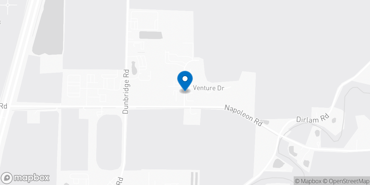 Map showing the location of the Social Security office in Bowling Green, OH