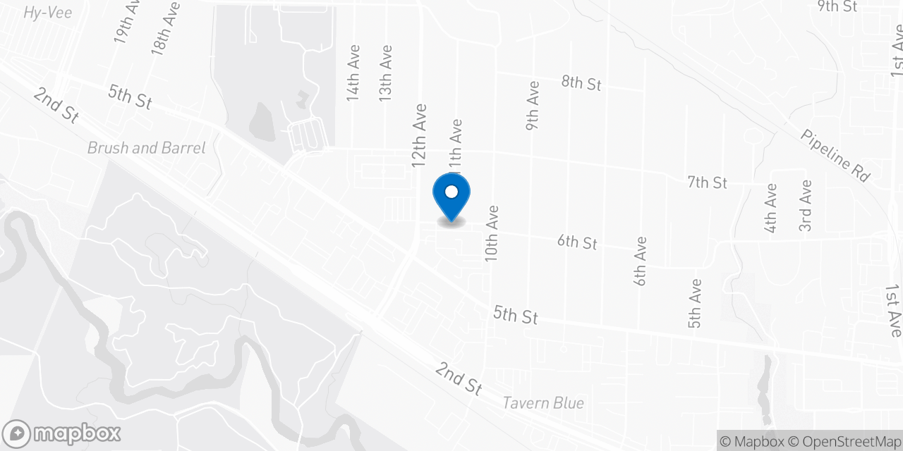 Map showing the location of the Social Security office in Coralville, IA