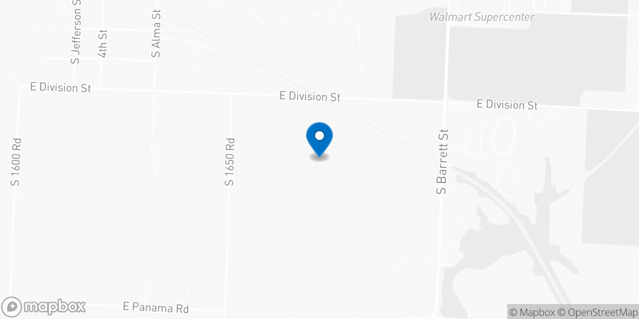 Map showing the location of the Social Security office in Nevada, MO