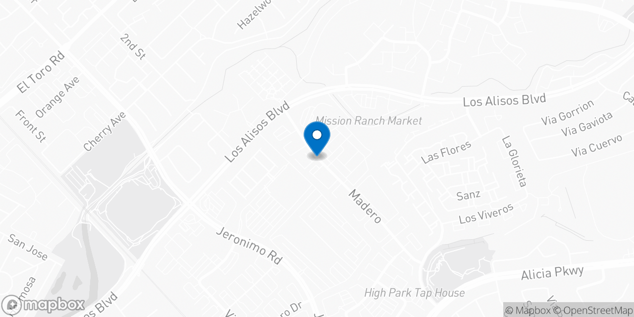 Map showing the location of the Social Security office in Mission Viejo, CA