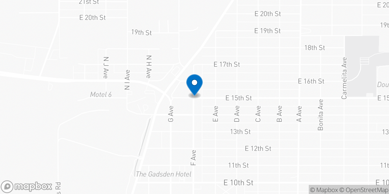 Map showing the location of the Social Security office in Douglas, AZ