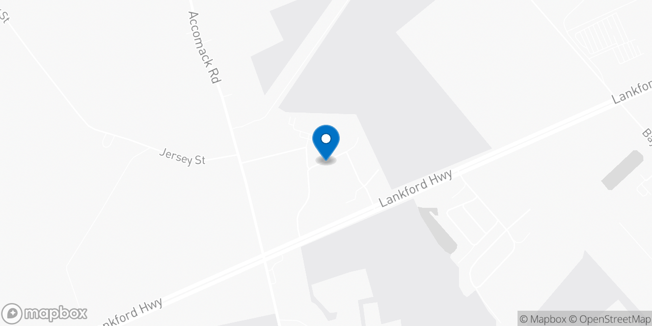 Map showing the location of the Social Security office in Accomac, VA