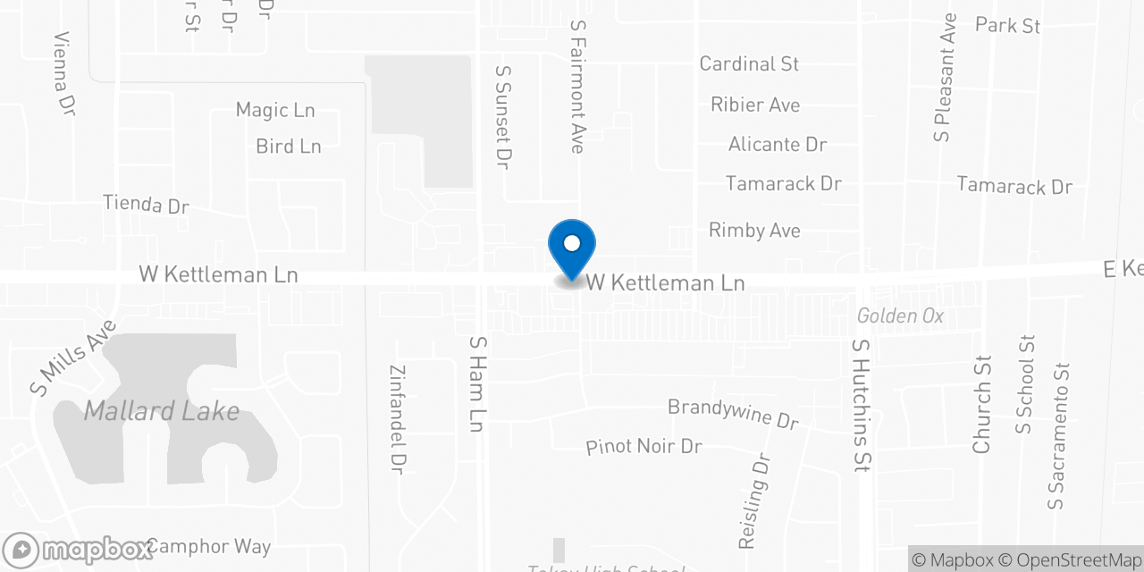 Map showing the location of the Social Security office in Lodi, CA