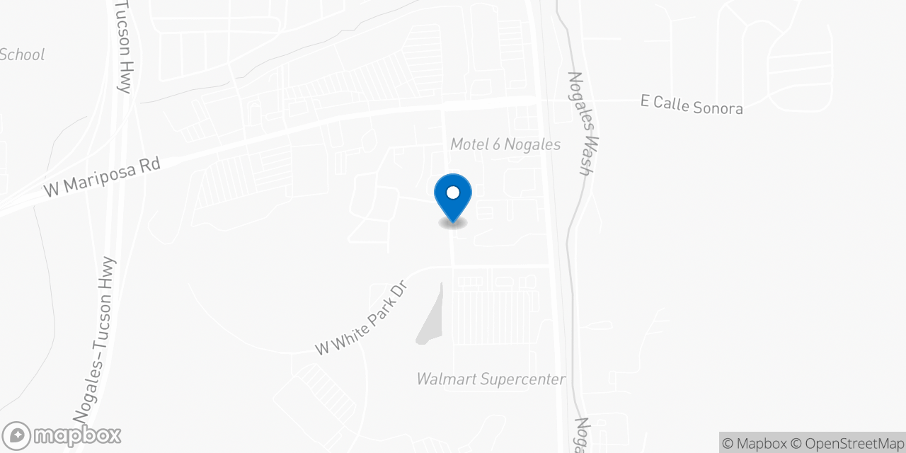 Map showing the location of the Social Security office in Nogales, AZ