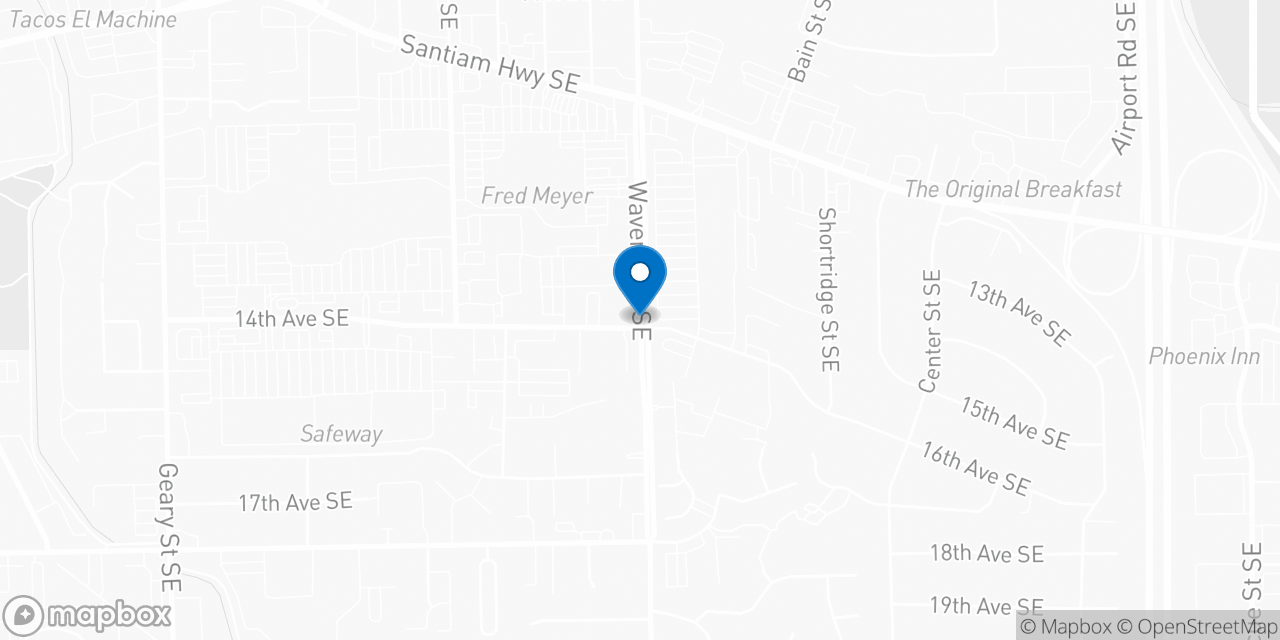 Map showing the location of the Social Security office in Albany, OR