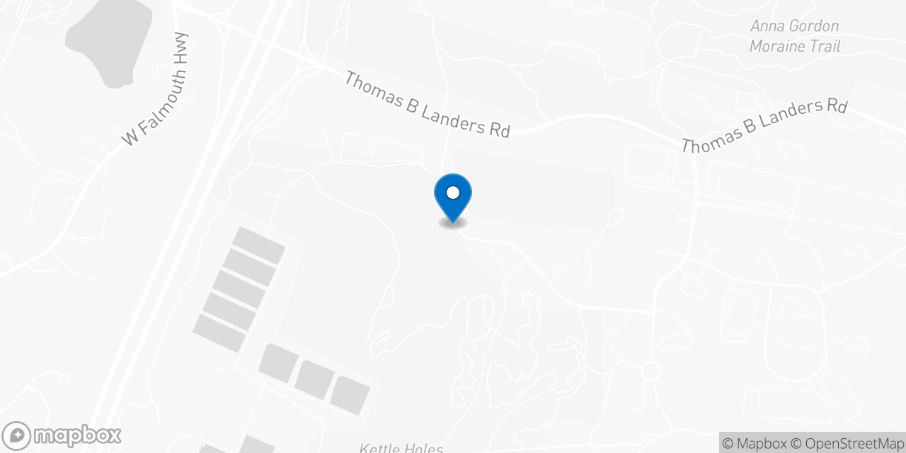 Map showing the location of the Social Security office in East Falmouth, MA