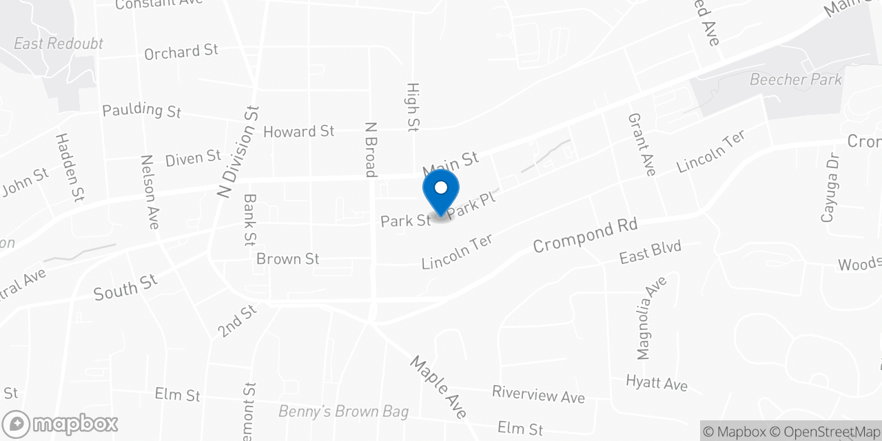 Map showing the location of the Social Security office in Peekskill, NY