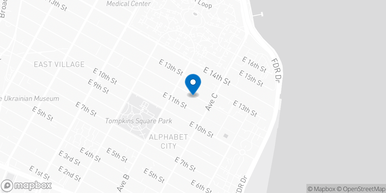 Map showing the location of the Social Security office in New York, NY