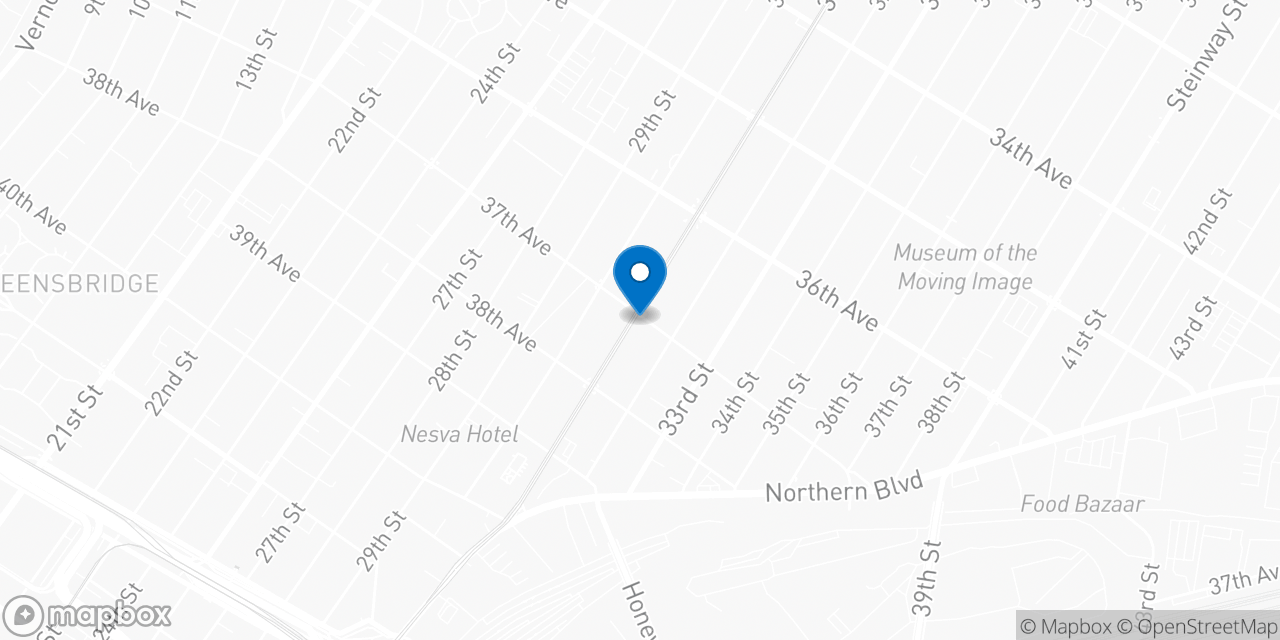 Map showing the location of the Social Security office in Long Island City, NY