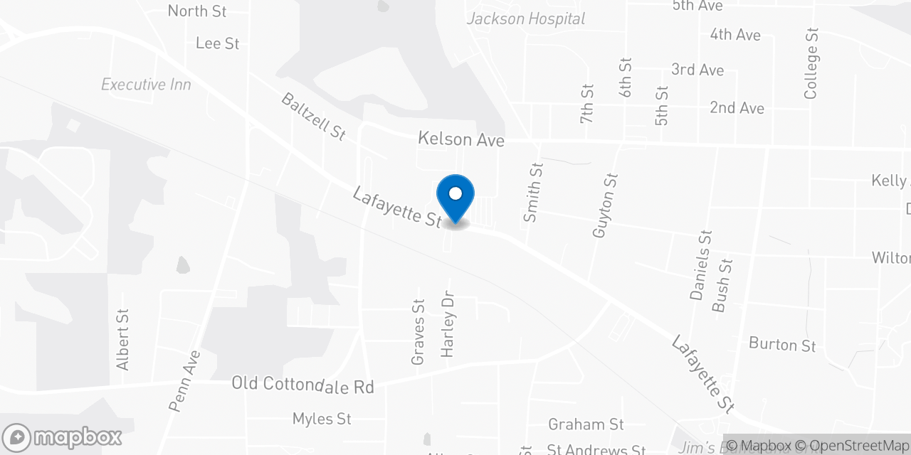 Map showing the location of the Social Security office in Marianna, FL