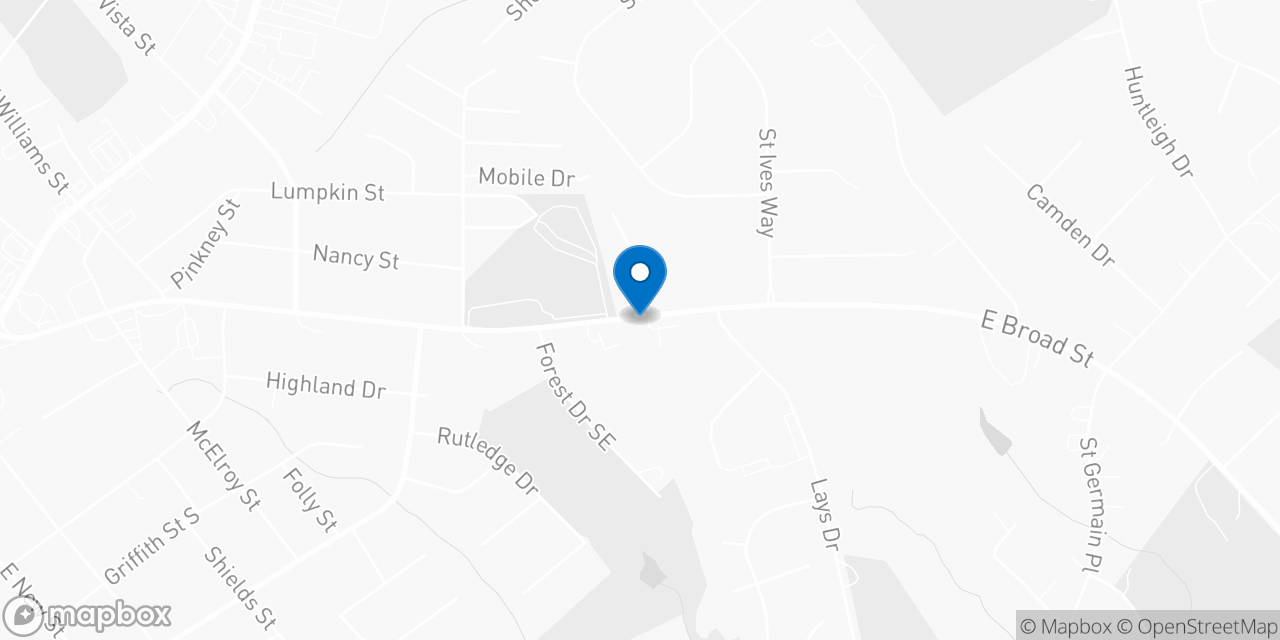 Map showing the location of the Social Security office in Winder, GA
