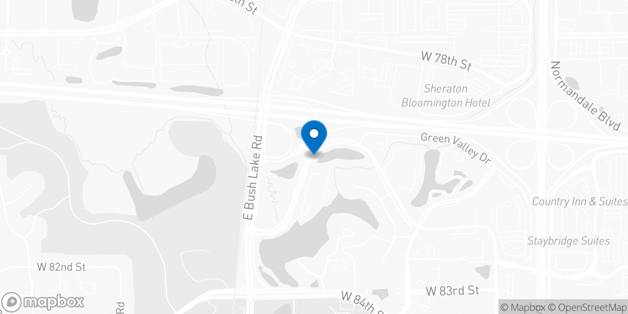 Map showing the location of the Social Security office in Bloomington, MN