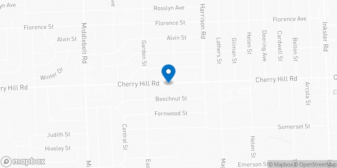Map showing the location of the Social Security office in Inkster, MI
