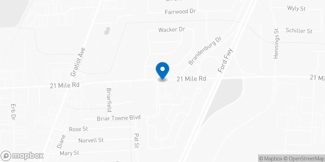 Map showing the location of the Social Security office in Chesterfield, MI