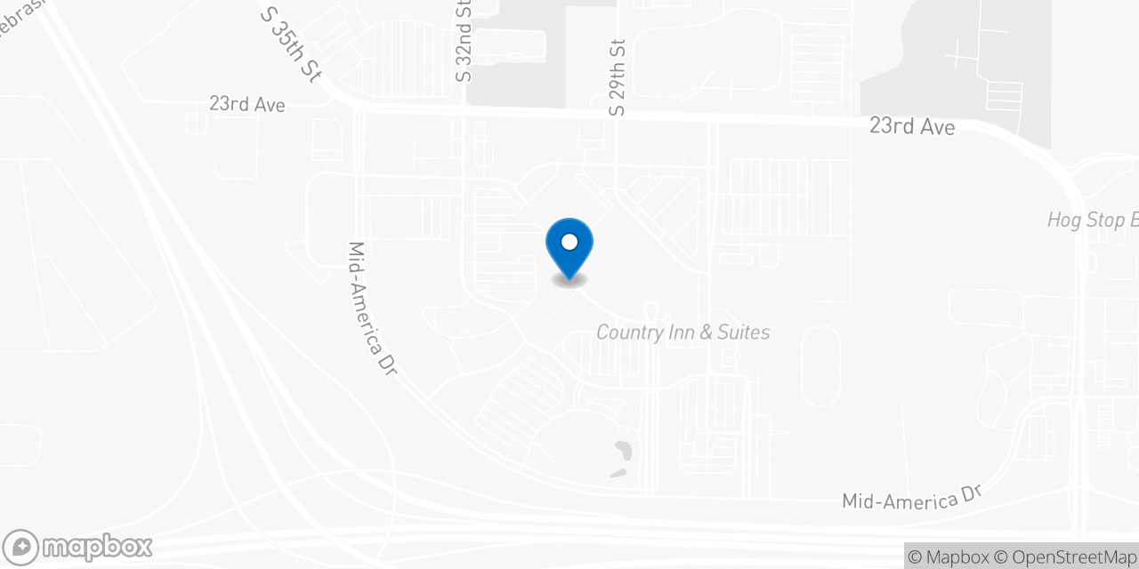 Map showing the location of the Social Security office in Council Bluffs, IA