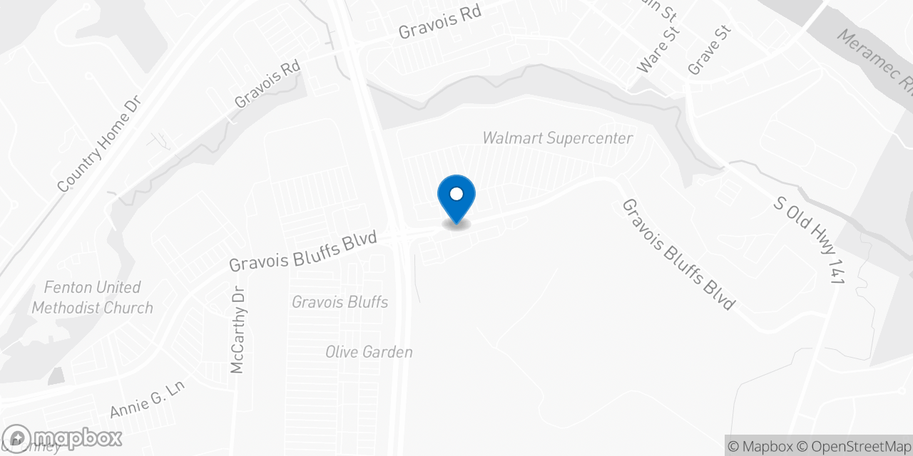 Map showing the location of the Social Security office in Fenton, MO