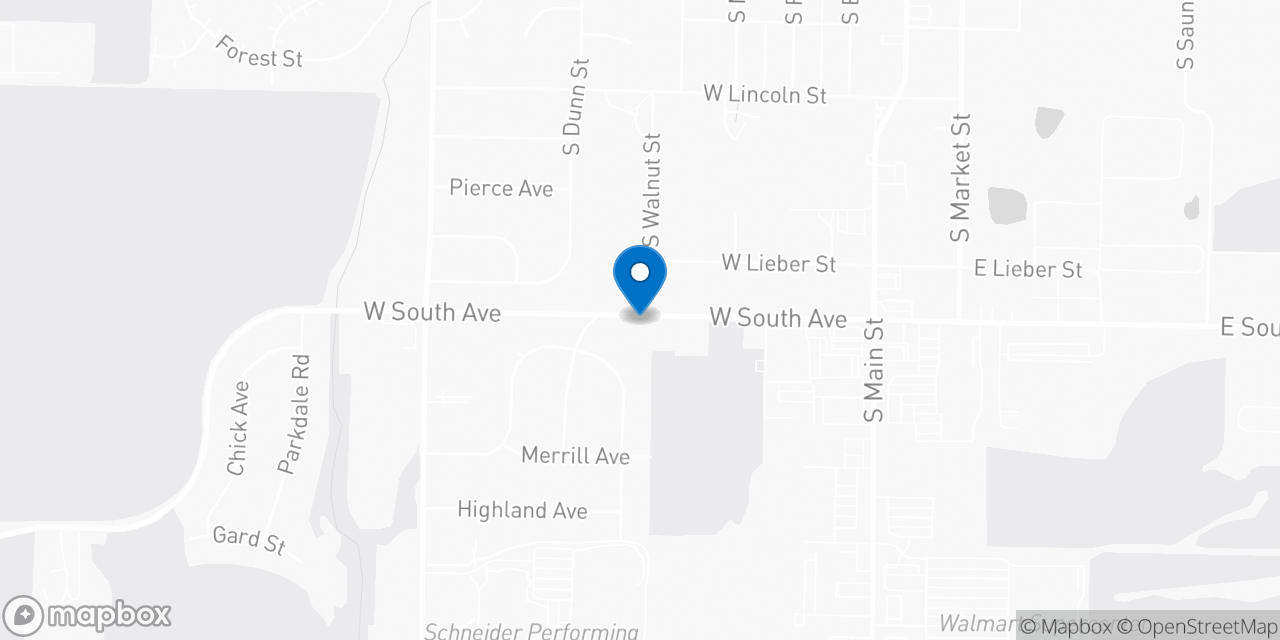 Map showing the location of the Social Security office in Maryville, MO
