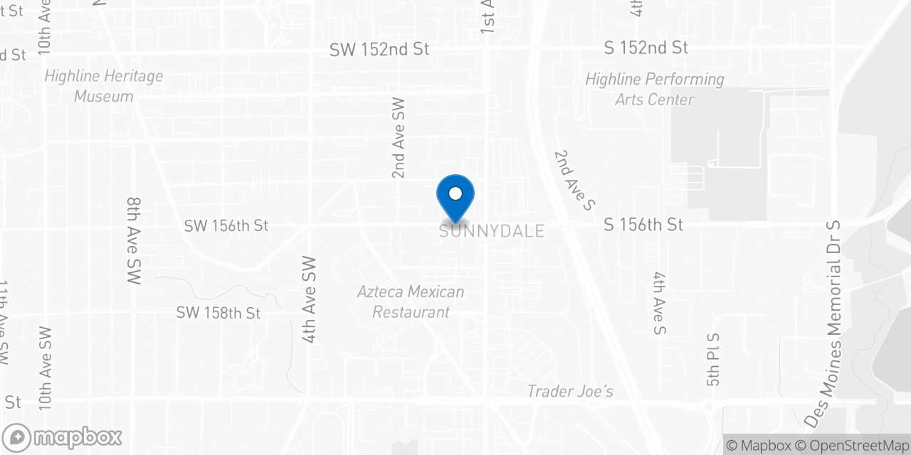 Map showing the location of the Social Security office in Burien, WA