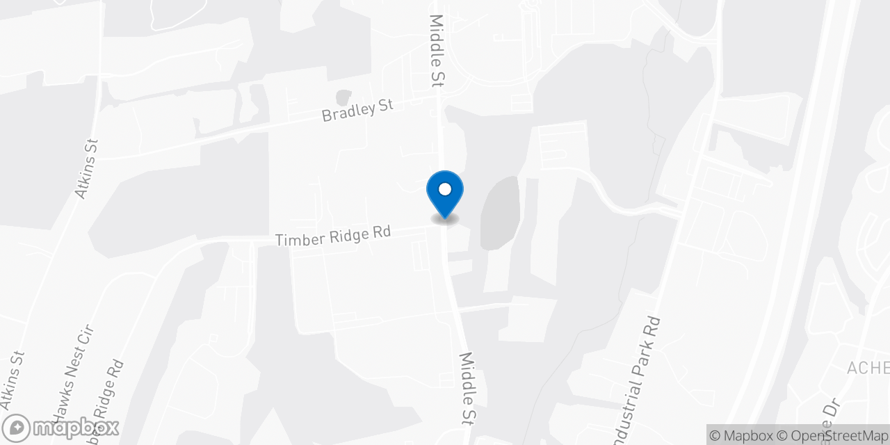 Map showing the location of the Social Security office in Middletown, CT