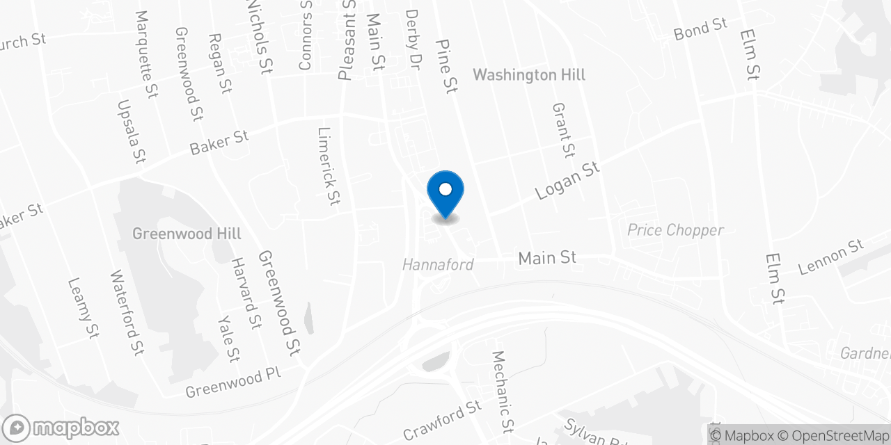 Map showing the location of the Social Security office in Gardner, MA