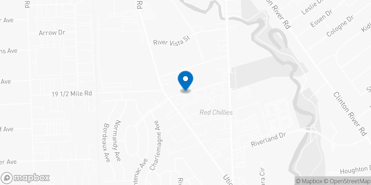 Map showing the location of the Social Security office in Sterling Heights, MI