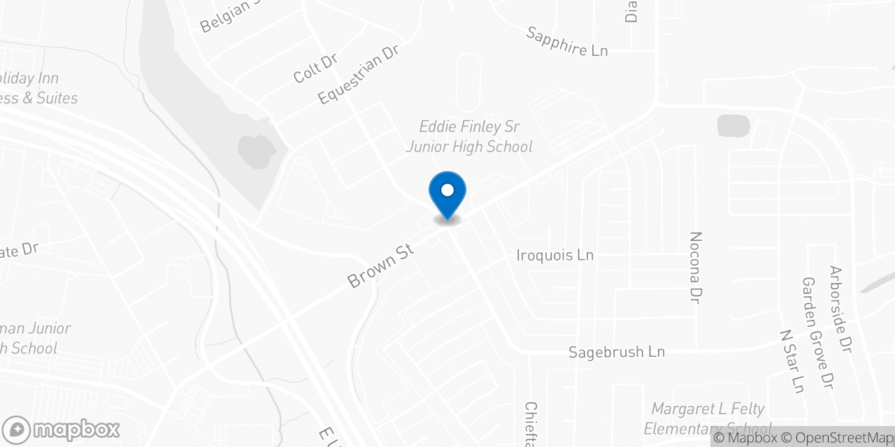 Map showing the location of the Social Security office in Waxahachie, TX