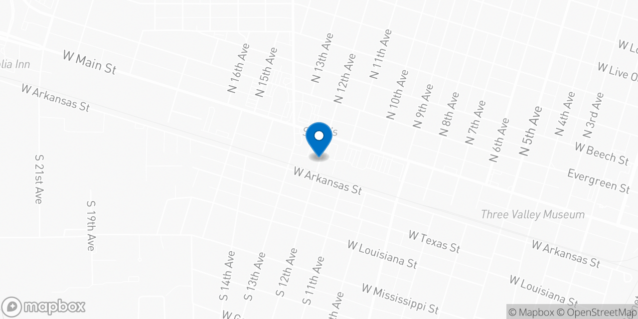 Map showing the location of the Social Security office in Durant, OK