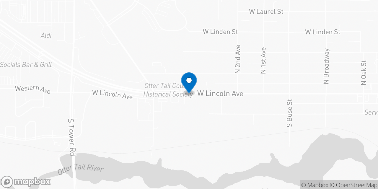 Map showing the location of the Social Security office in Fergus Falls, MN