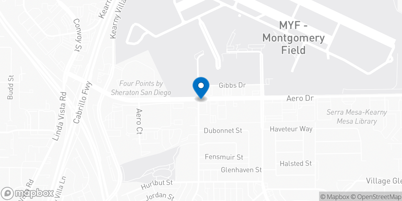 Map showing the location of the Social Security office in San Diego, CA
