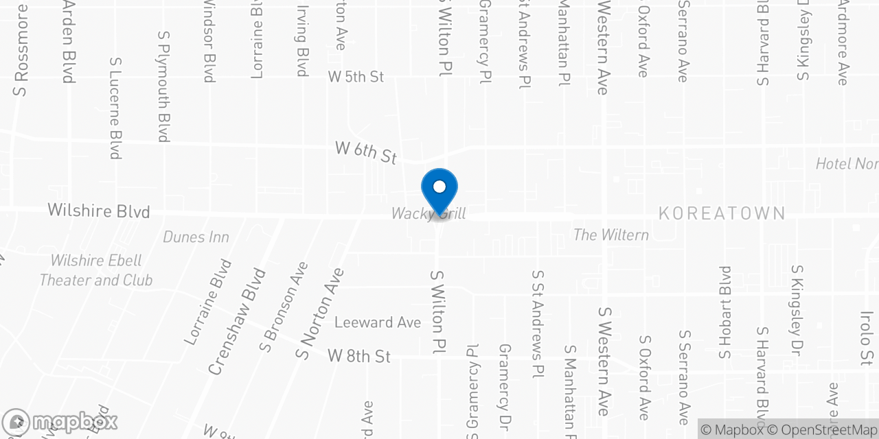 Map showing the location of the Social Security office in Los Angeles, CA