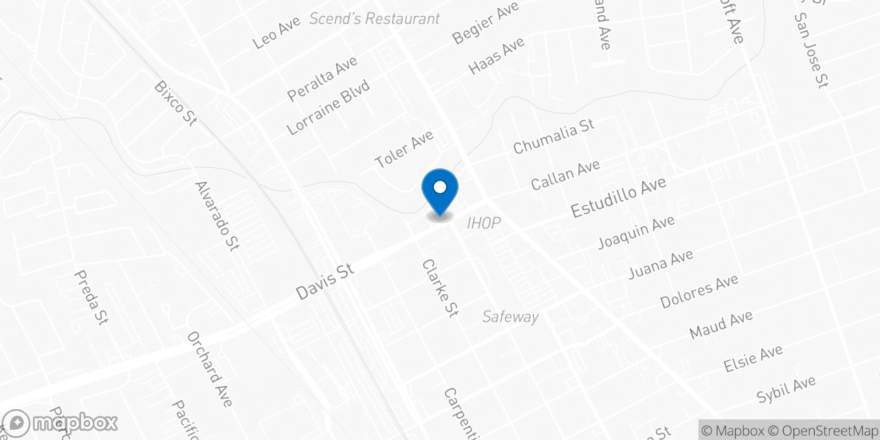 Map showing the location of the Social Security office in San Leandro, CA
