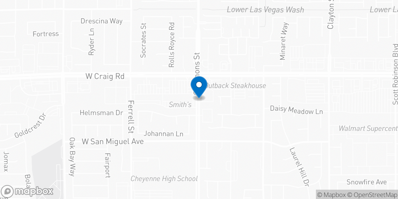 Map showing the location of the Social Security office in North Las Vegas, NV