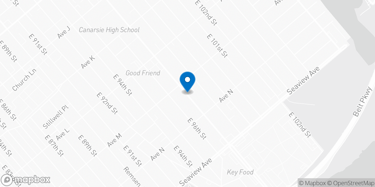 Map showing the location of the Social Security office in Brooklyn, NY