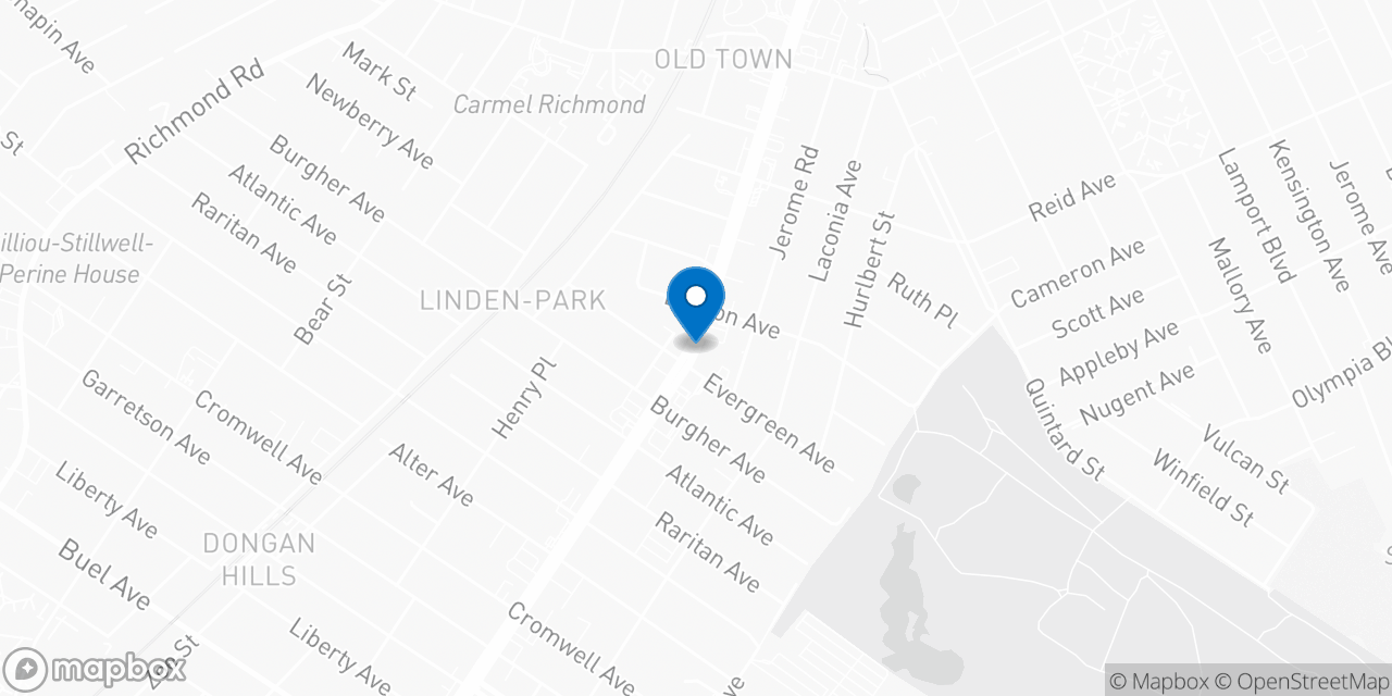 Map showing the location of the Social Security office in Staten Island, NY