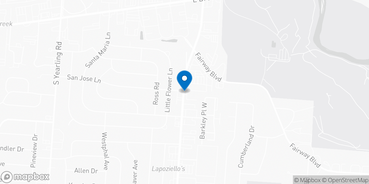 Map showing the location of the Social Security office in Columbus, OH