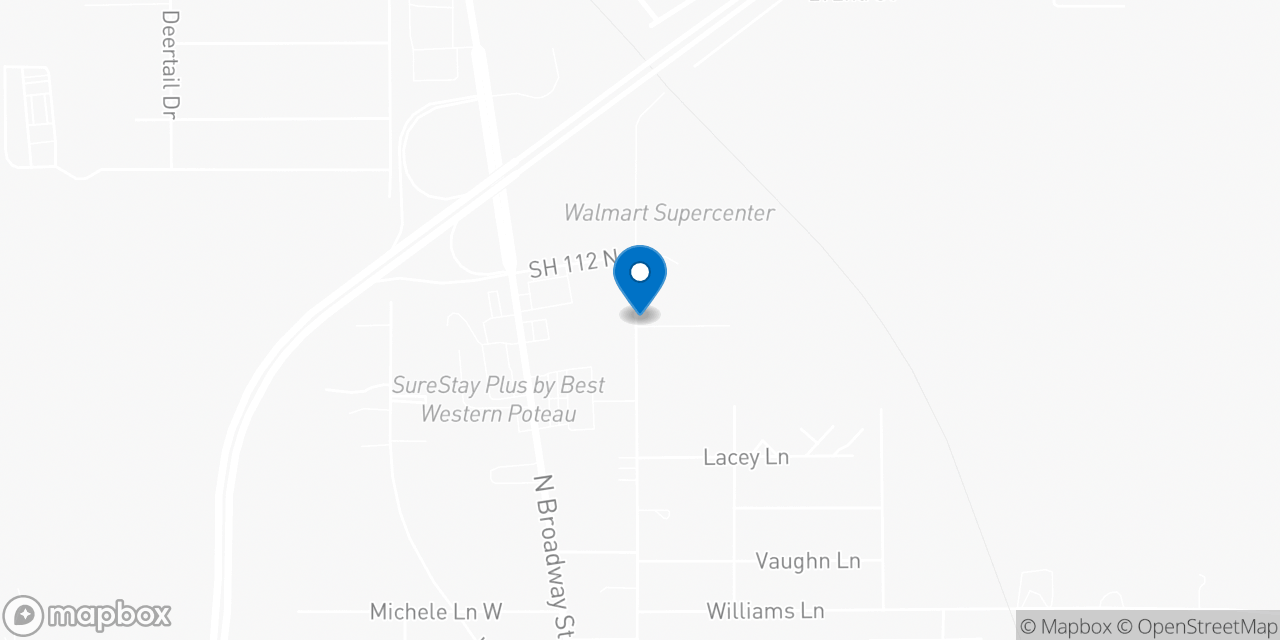 Map showing the location of the Social Security office in Poteau, OK