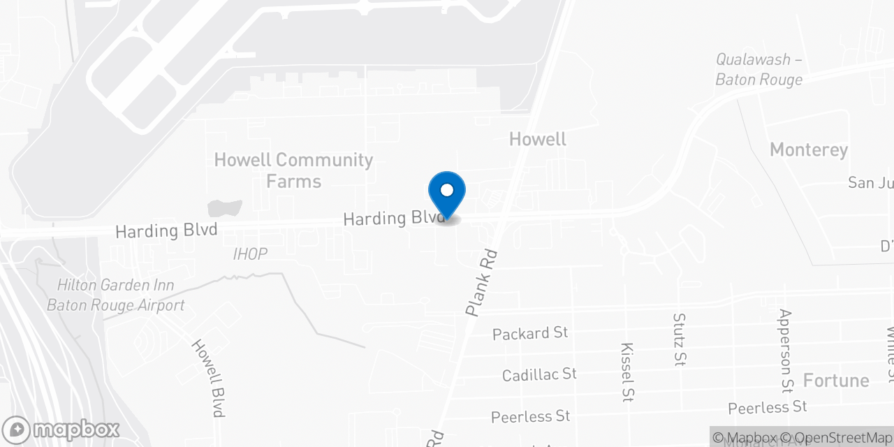 Map showing the location of the Social Security office in Baton Rouge, LA