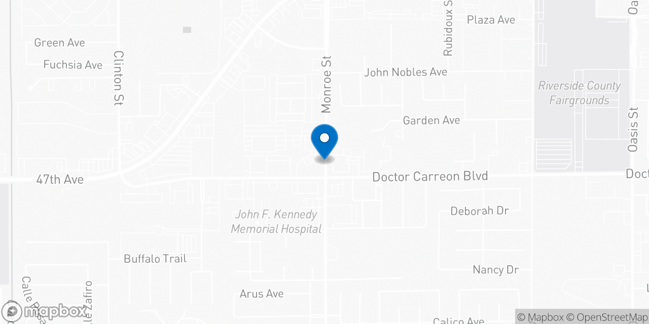 Map showing the location of the Social Security office in Indio, CA
