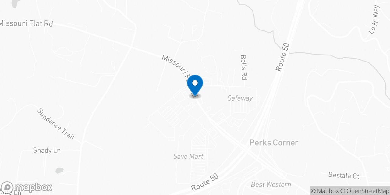 Map showing the location of the Social Security office in Placerville, CA