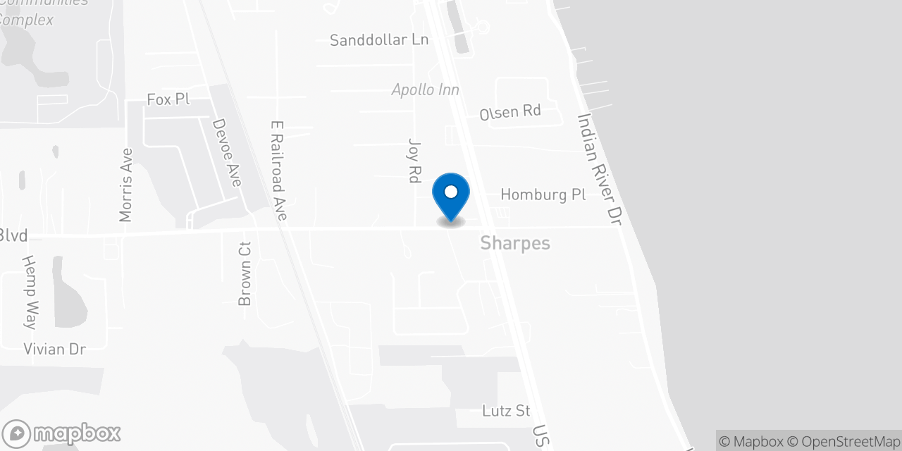 Map showing the location of the Social Security office in Cocoa, FL