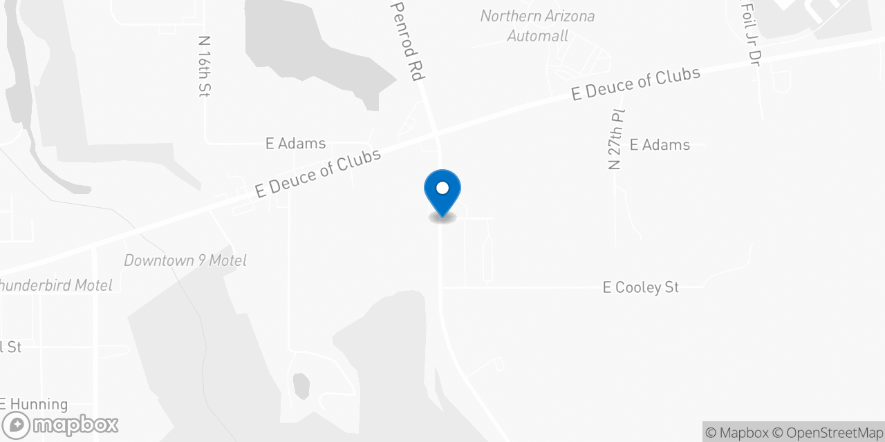 Map showing the location of the Social Security office in Show Low, AZ