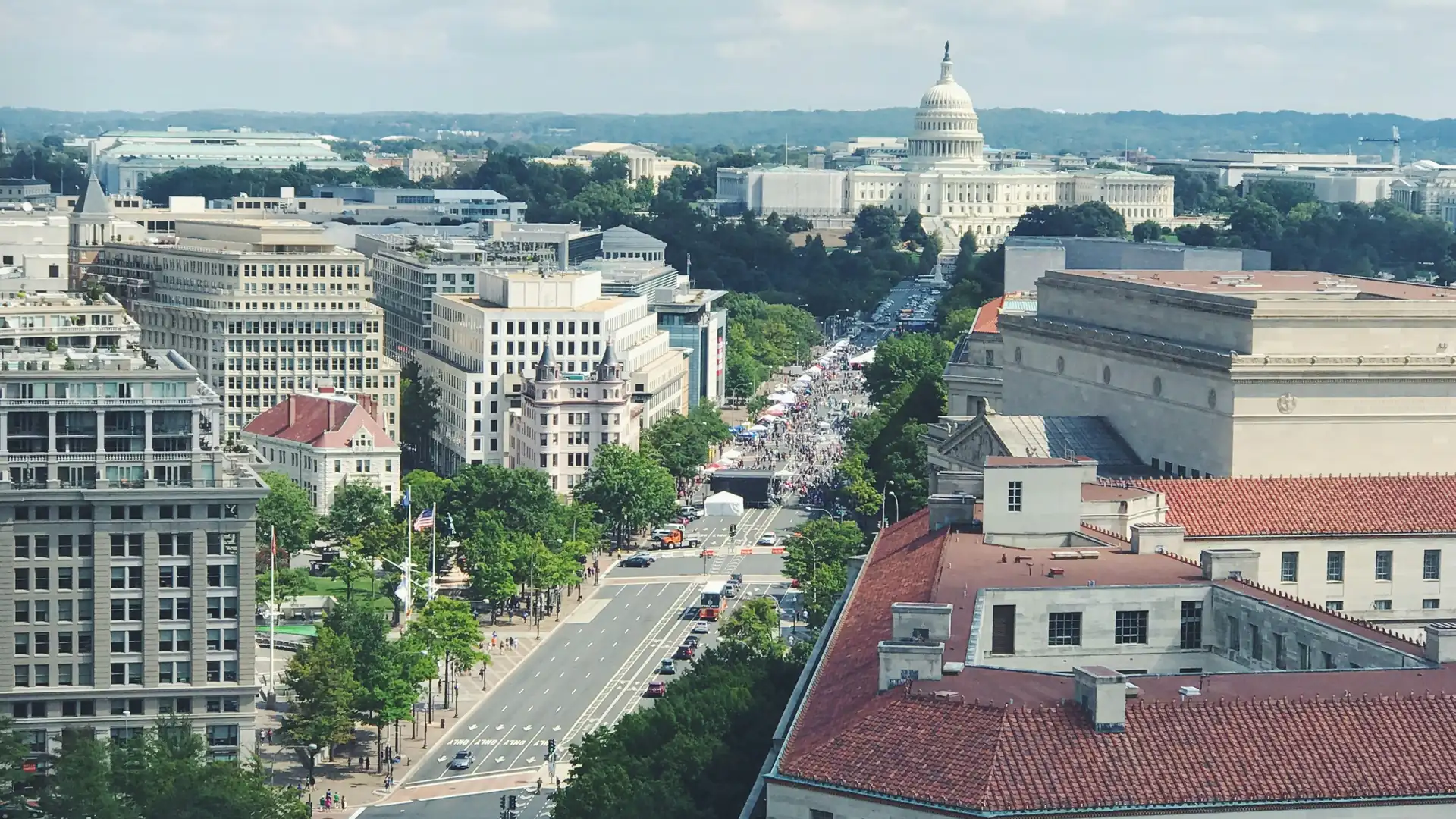 Pennsylvania Avenue leading toward the United States Capitol in Washington